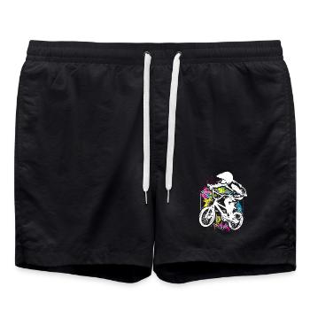 Colored Bmx Bike - Colorful Bmx Bike - Colorful - Swim Trunks - black - Front - AI Model Male 185 light (185cm)