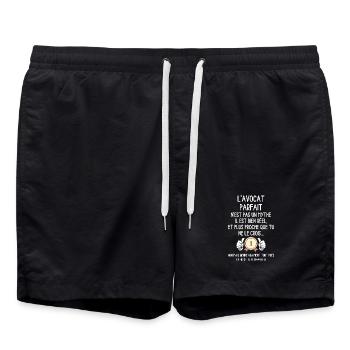 L''Avocat Parfait n'est pas un Mythe - Humour - Short de bain - noir - Devant - AI Model Male 185 light (185cm)