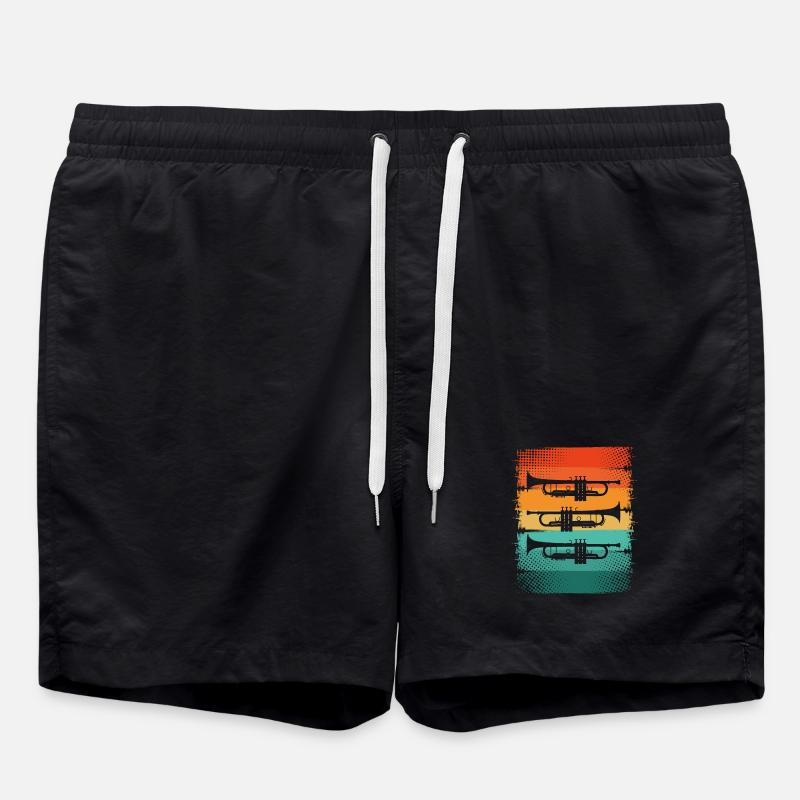 Trompete - Badeshorts - Schwarz