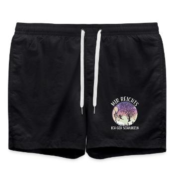 Mir Reichts Ich Geh Schaukeln Mädchen auf Schaukel - Badeshorts - Schwarz - Vorne - AI Model Male 185 light (185cm)