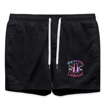 Rad Gymnastik Turnerin - Badeshorts - Schwarz - Vorne - AI Model Male 185 light (185cm)