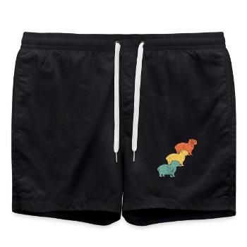 Capybara Capybara-Liebhaber - Badeshorts - Schwarz - Vorne - AI Model Male 185 light (185cm)