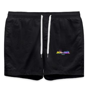 Lübeck Skyline Bunt Lübeck Allemagne du Nord - Short de bain - noir - Devant - AI Model Male 185 light (185cm)