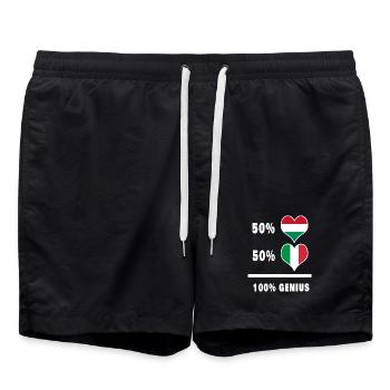 L'Italie et la Hongrie génie / actuelles - Short de bain - noir - Devant - AI Model Male 185 light (185cm)