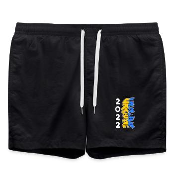 Ukraine - Short de bain - noir - Devant - AI Model Male 185 light (185cm)
