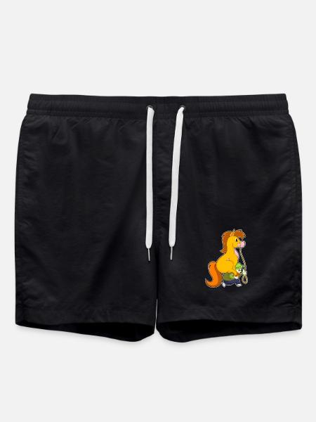 Junge Pferd - Badeshorts - Schwarz