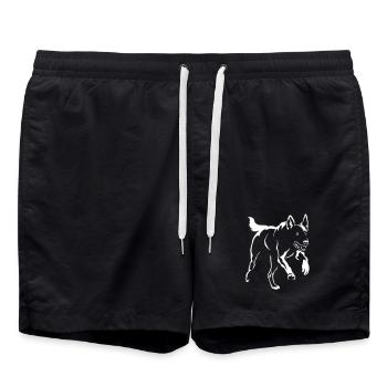 Malinois "Black Edition" - Badeshorts - Schwarz - Vorne - AI Model Male 185 light (185cm)