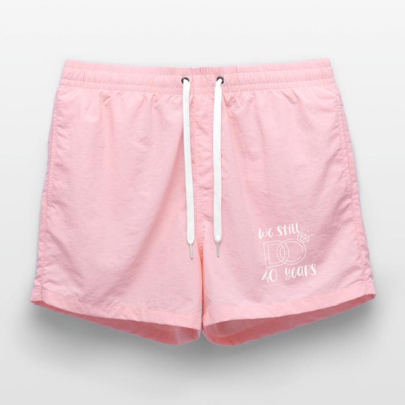 40th Wedding Anniversary Couples Ruby Wedding Anniversary Swim Trunks