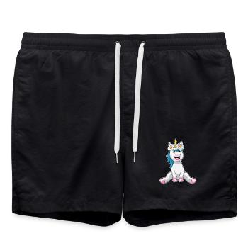 Unicorn Daisy - Swim Trunks - black - Front - AI Model Male 185 light (185cm)