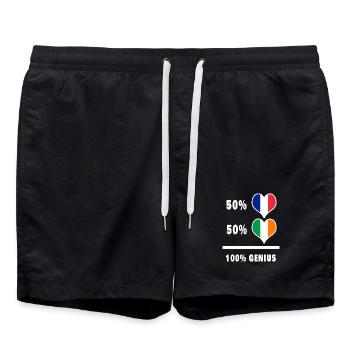 France et Irlande Génie / Présent - Short de bain - noir - Devant - AI Model Male 185 light (185cm)