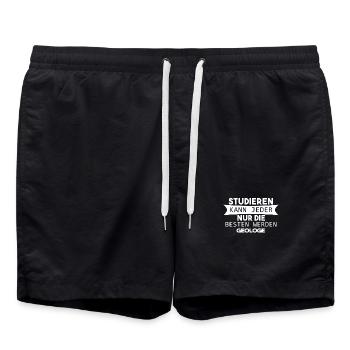 Geologe Beruf - Badeshorts - Schwarz - Vorne - AI Model Male 185 light (185cm)