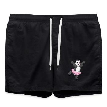 Danse ballerine panda - Short de bain - noir - Devant - AI Model Male 185 light (185cm)