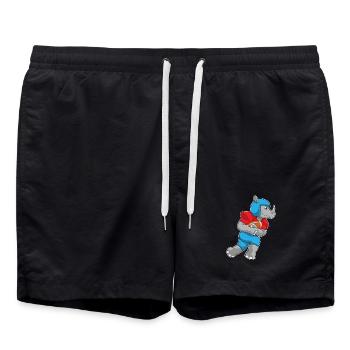 Rhino American Football Sport - Swim Trunks - black - Front - AI Model Male 185 light (185cm)