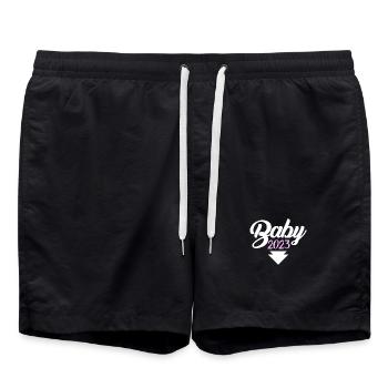 Schwanger Mädchen 2023 - Badeshorts - Schwarz - Vorne - AI Model Male 185 light (185cm)