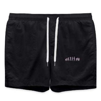 Evolution of Gamer Zocker Nerd Geek Progamer - Badeshorts - Schwarz - Vorne - AI Model Male 185 light (185cm)