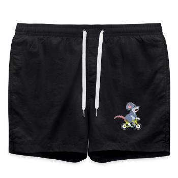 Mouse Bike - Swim Trunks - black - Front - AI Model Male 185 light (185cm)