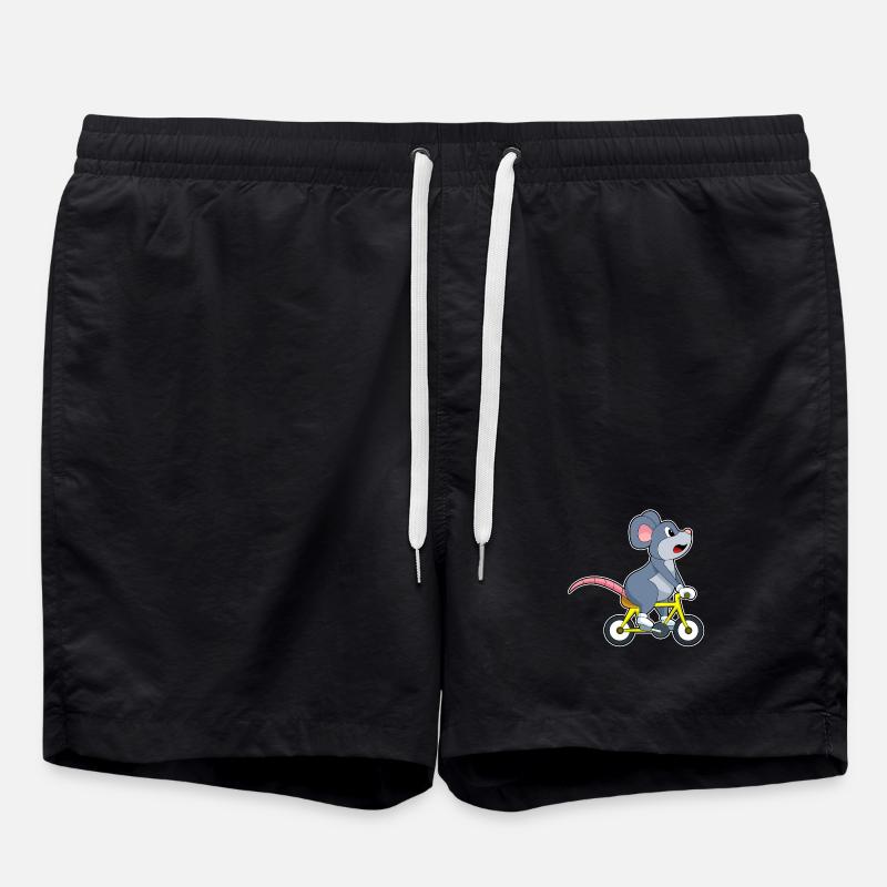 Souris avec vélo - Short de bain - noir
