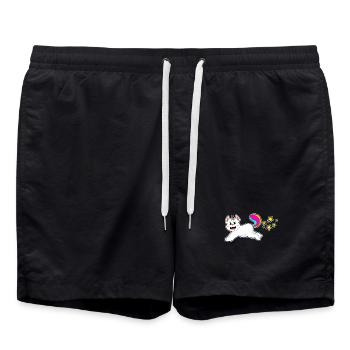 Licorne Chat - Short de bain - noir - Devant - AI Model Male 185 light (185cm)