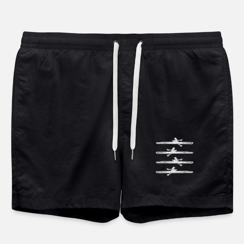 Rowing Rower Rowing Boat - Swim Trunks - black