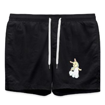 Hase Braut Schleier Hochzeit - Badeshorts - Schwarz - Vorne - AI Model Male 185 light (185cm)