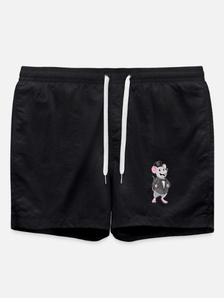 Mouse Groom Jacket Wedding - Swim Trunks - black