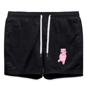 Pig Rose - Short de bain - noir - Devant - AI Model Male 185 light (185cm)