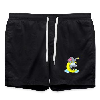 Elephant Moon - Swim Trunks - black - Front - AI Model Male 185 light (185cm)