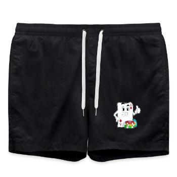 Poker Pokerchips Pokerkarten - Badeshorts - Schwarz - Vorne - AI Model Male 185 light (185cm)