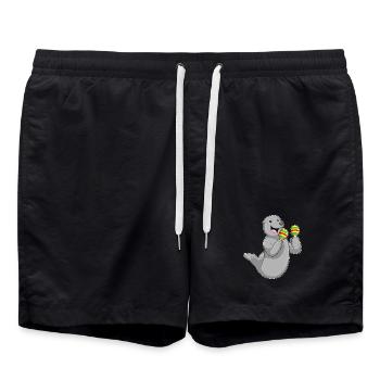 Seal Musician Rattle Music - Swim Trunks - black - Front - AI Model Male 185 light (185cm)