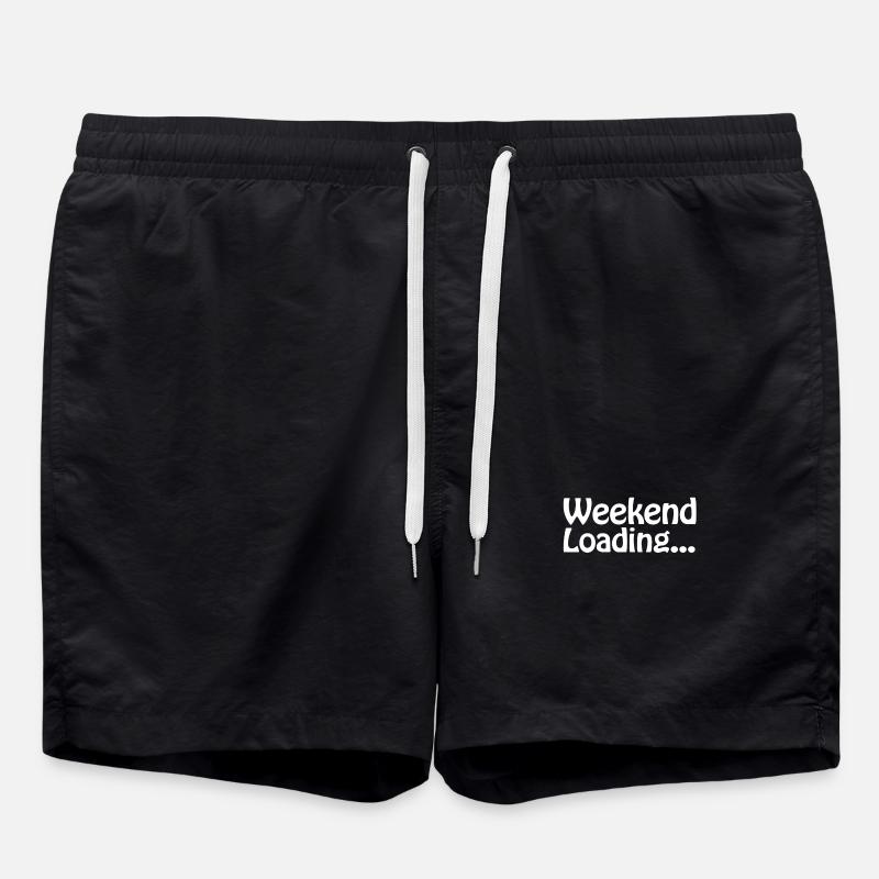 Weekend loading - Wochenende - Bald Wochenende - Badeshorts - Schwarz