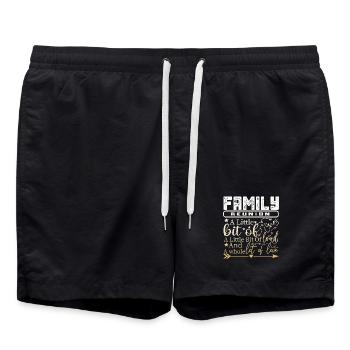 Réunion de famille un peu folle - Short de bain - noir - Devant - AI Model Male 185 light (185cm)