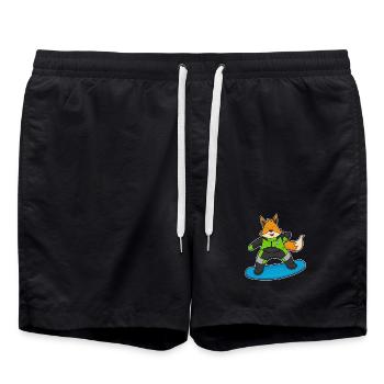Fuchs Snowboarder Snowboard - Swim Trunks - black - Front - AI Model Male 185 light (185cm)