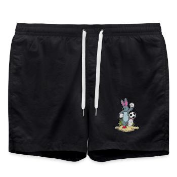 Bunny Soccer Player Soccer - Swim Trunks - black - Front - AI Model Male 185 light (185cm)