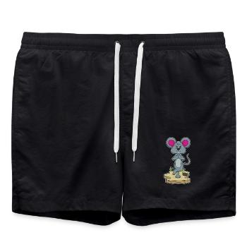 Mouse Yoga Gymnastique - Short de bain - noir - Devant - AI Model Male 185 light (185cm)