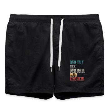 Koch - Badeshorts - Schwarz - Vorne - AI Model Male 185 light (185cm)