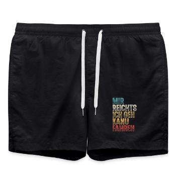 Kanu Kanufahrer Kanufahren - Badeshorts - Schwarz - Vorne - AI Model Male 185 light (185cm)