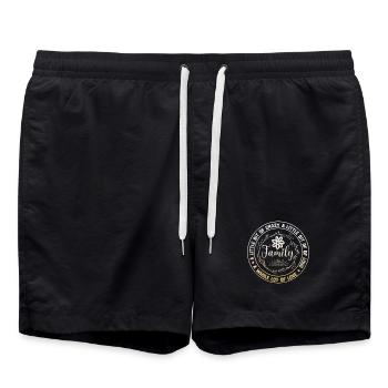 Réunion de famille un peu folle - Short de bain - noir - Devant - AI Model Male 185 light (185cm)