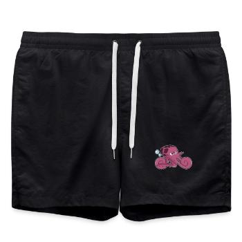 Octopus Motorcycle - Swim Trunks - black - Front - AI Model Male 185 light (185cm)