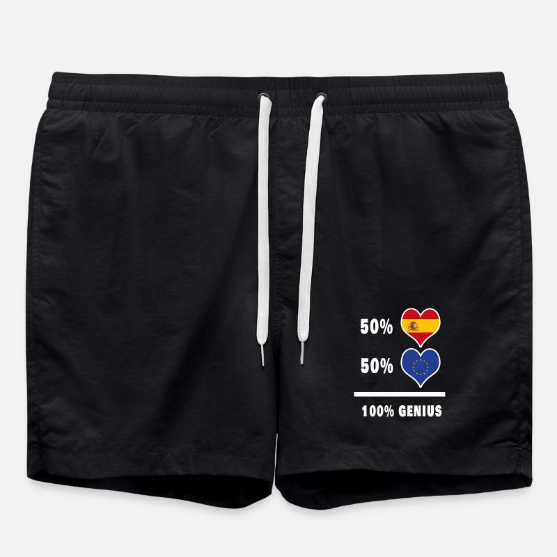 Europa und Spanien genial / Geschenk - Badeshorts - Schwarz