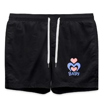 Baby Heart - Baby Body - Swim Trunks - black - Front - AI Model Male 185 light (185cm)