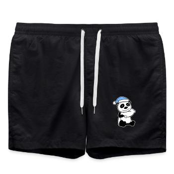 Panda Baby - Swim Trunks - black - Front - AI Model Male 185 light (185cm)