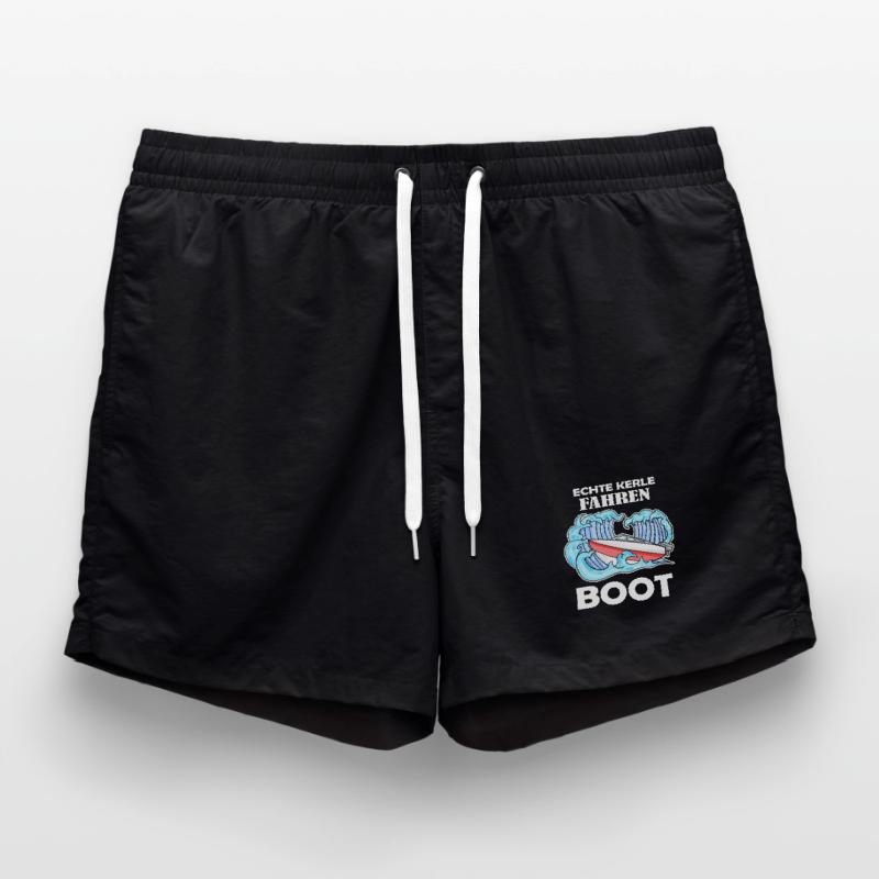 Boote Motorboot Kapitän Boot Seefahrt Geschenk Badeshorts