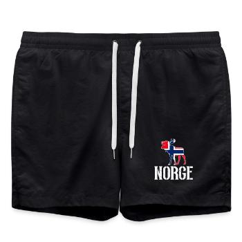 Norwegen - Badeshorts - Schwarz - Vorne - AI Model Male 185 light (185cm)
