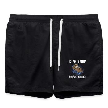 Rentner - Badeshorts - Schwarz - Vorne - AI Model Male 185 light (185cm)