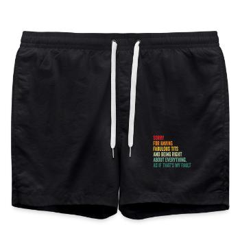 Tut Mir Leid, Dass Ich Fabelhaft Bin - Badeshorts - Schwarz - Vorne - AI Model Male 185 light (185cm)