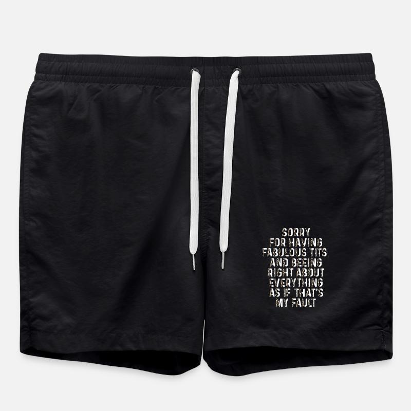 Désolé je suis fabuleux - Short de bain - noir