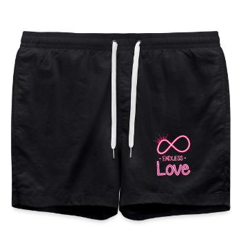 ewige liebe Symbol - Badeshorts - Schwarz - Vorne - AI Model Male 185 light (185cm)