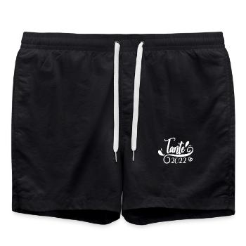 Tante 2022 - Werdende Tante - Tante werden - Badeshorts - Schwarz - Vorne - AI Model Male 185 light (185cm)