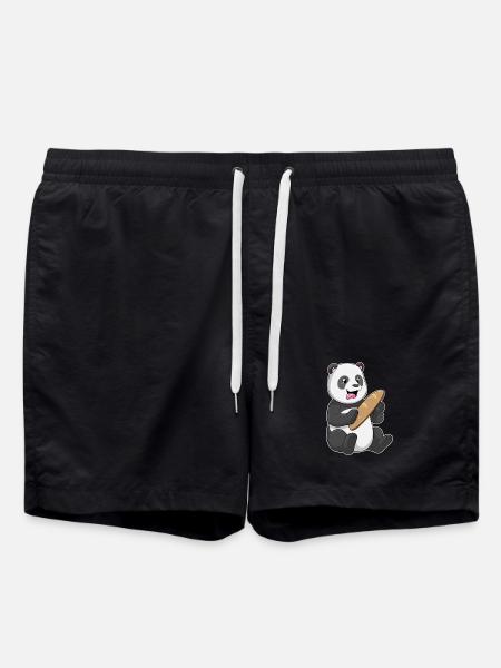 Panda Brot - Badeshorts - Schwarz