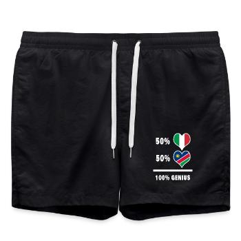 Brilliant Italy and Namibia / Gift - Swim Trunks - black - Front - AI Model Male 185 light (185cm)
